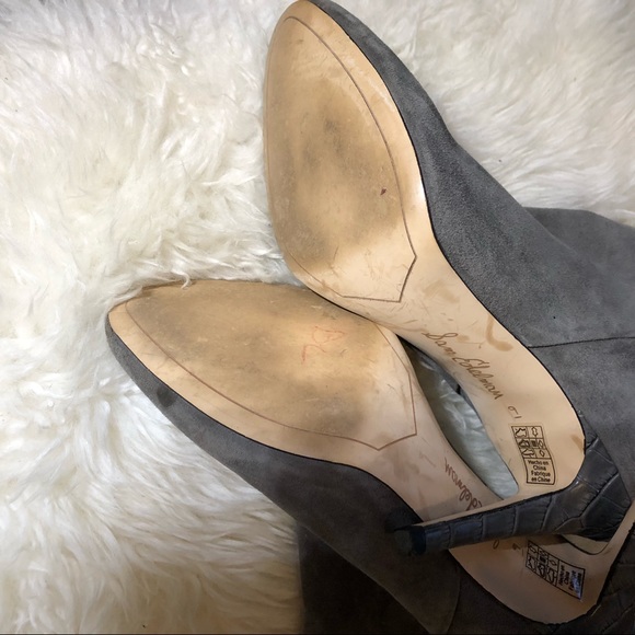 Sam Edelman Suede Crocodile Heeled Boot - Picture 8 of 8